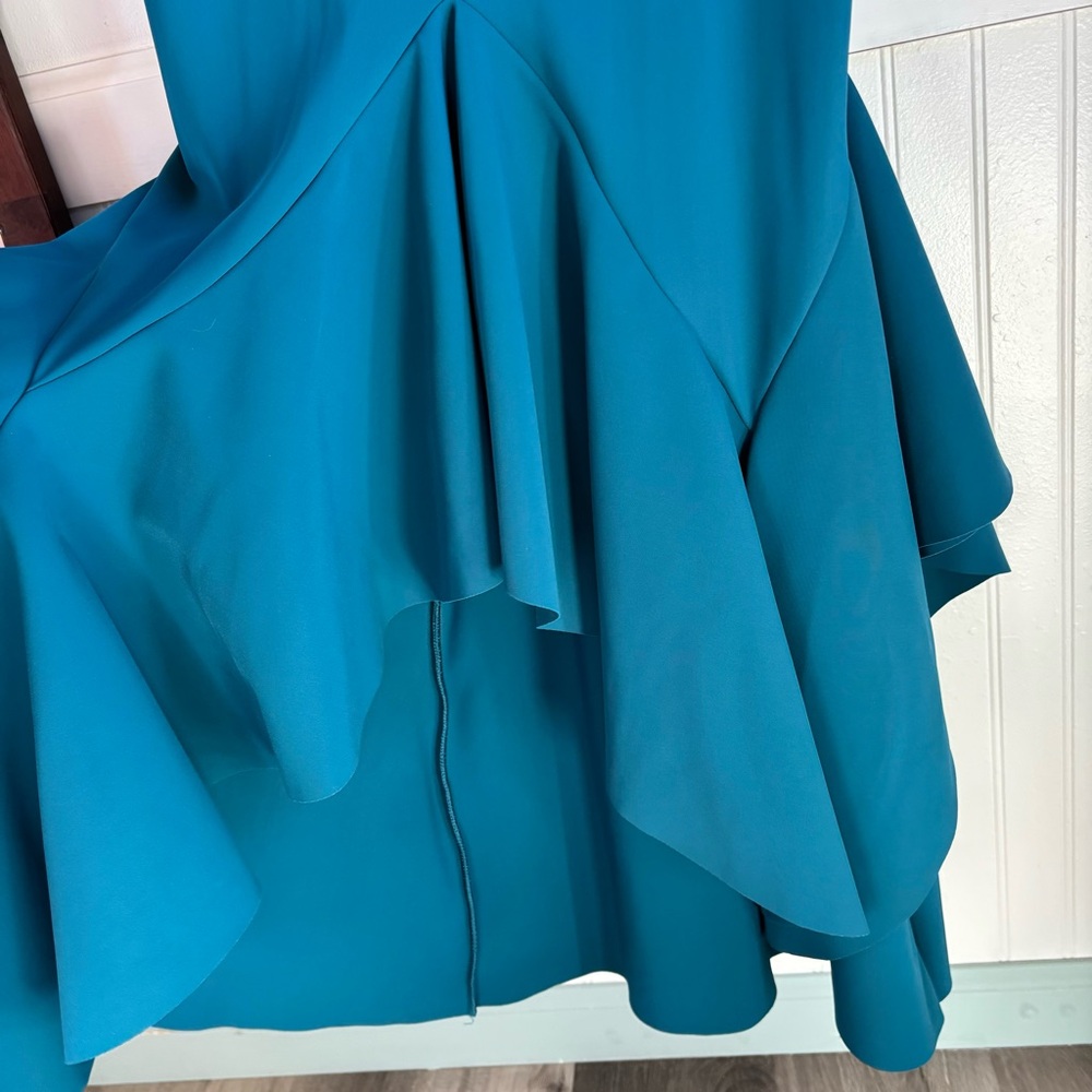 Chiara Boni La Petite Robe Dress Fit and Flare Teal Size 8/44 - Picture 8 of 16